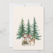 Invitation Winter Wonderland Noël 1er anniversaire fête (Dos)