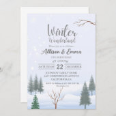 Invitation Winter Wonderland Noël Anniversaire Twin Party (Devant / Derrière)