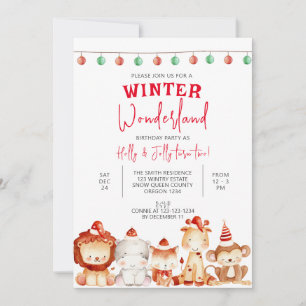 Invitation Winter Wonderland Party, Twins Anniversaire, Twin