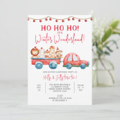 Invitation Winter Wonderland Party, Xmas Twins Anniversaire,  (Debout devant)