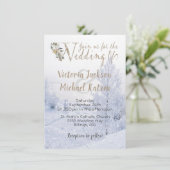 Invitation Winter Wonderland Paysage couvert de neige Mariage (Debout devant)