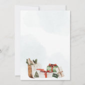 Invitation Winter Wonderland Pines Noël Party (Dos)