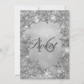 Invitation Winter Wonderland Pure Silver Élégant Snowflakes (Dos)