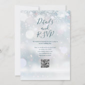 Invitation Winter Wonderland QR Code Mariage de neige (Dos)