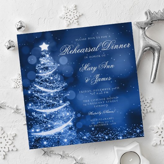 Invitation Winter Wonderland Rehearer Dîner