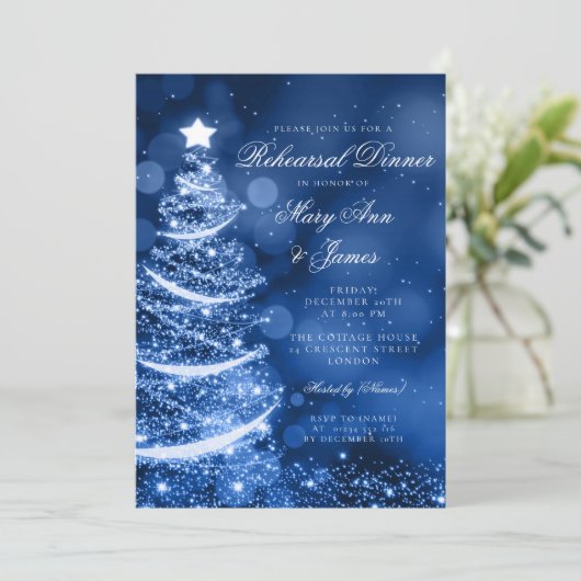 Invitation Winter Wonderland Rehearer Dîner (Debout devant)