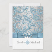 Invitation Winter Wonderland Rejoint Coeurs Mariage Invitatio (Devant)