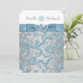 Invitation Winter Wonderland Rejoint Coeurs Mariage Invitatio (Debout devant)