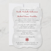 Invitation Winter Wonderland Rejoint Coeurs Mariage Inviter R (Dos)