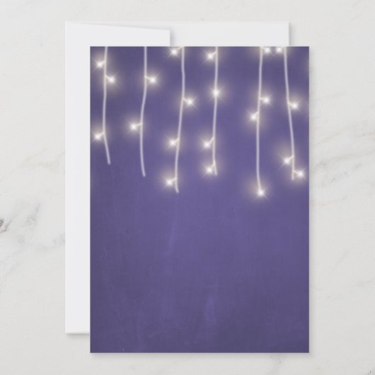 Invitation Winter Wonderland Rustique Mason Jar Lumières Mari (Dos)