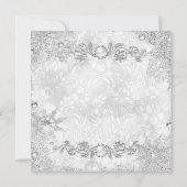 Invitation Winter Wonderland Silver Snowflake Anniversaire (Dos)