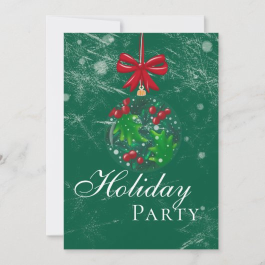 Invitation Winter Wonderland Snow Globe Holiday Party (Devant)