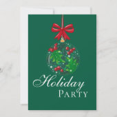 Invitation Winter Wonderland Snow Globe Holiday Party (Devant)