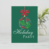 Invitation Winter Wonderland Snow Globe Holiday Party (Debout devant)