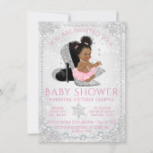 Invitation Winter Wonderland Snowflake Baby shower ethnique (Devant)