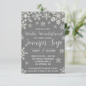 Invitation Winter Wonderland, Snowflake Baby Sprinkle, Douche (Debout devant)