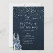 Invitation Winter Wonderland Snowflake Blue Sweet 16 (Devant)