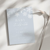 Invitation Winter Wonderland Snowflake Boy Baby shower