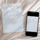 Invitation Winter Wonderland Snowflake Boy Baby shower