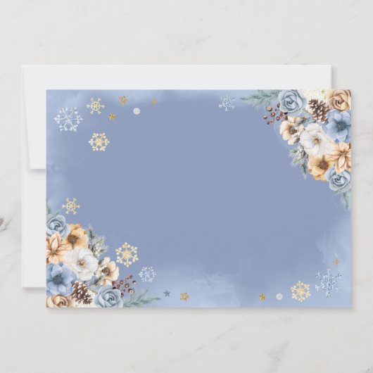 Invitation Winter Wonderland Snowflake Enregistrer la date (Dos)