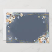 Invitation Winter Wonderland Snowflake Enregistrer la date (Dos)