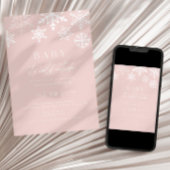 Invitation Winter Wonderland Snowflake Girl Baby shower