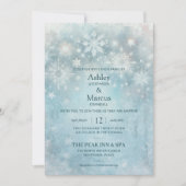 Invitation Winter Wonderland Snowflake Mariage (Devant)