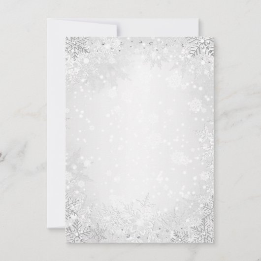 Invitation Winter Wonderland Snowflake Quinceanera (Dos)