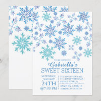 Winter Wonderland Snowflake Sweet sixteen Party