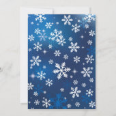 Invitation Winter Wonderland Snowflakes Fête des mariées (Dos)