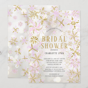 Invitation Winter Wonderland Snowflakes Fête des mariées