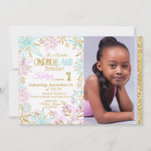 Invitation Winter Wonderland Snowflakes Sparkday Anniversaire (Devant)