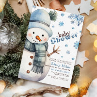Winter Wonderland Snowman Baby shower