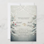 Invitation Winter Wonderland, String Lights Balls Mariage (Devant)