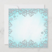 Invitation Winter Wonderland Swirl Snowflakes Bat mitzvah (Dos)