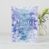 Invitation Winter Wonderland Thème BAT MITZVAH Anniversaire (Debout devant)