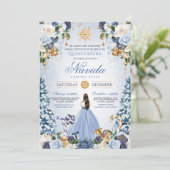 Invitation Winter Wonderland Vacances Neige Princesse Quince (Debout devant)