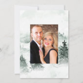 Invitation Winter Woodland Noël Rustique Mariage Photo (Dos)