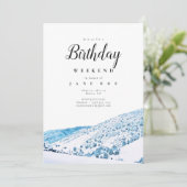 Invitation Wintery Colorado Mountains Anniversaire Week-end (Debout devant)