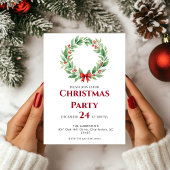 Invitation Wire Ribbon Dîner de Noël