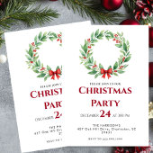 Invitation Wire Ribbon Dîner de Noël