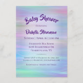 Invitation Wisps Whimsical | Holo Fairy Pastel Rainbow Douche (Devant)