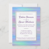 Invitation Wisps Whimsical | Holo Fairy Pastel Rainbow Ombre (Devant)