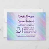 Invitation Wisps Whimsical | Holo Fairy Pastel Rainbow Ombre (Devant)