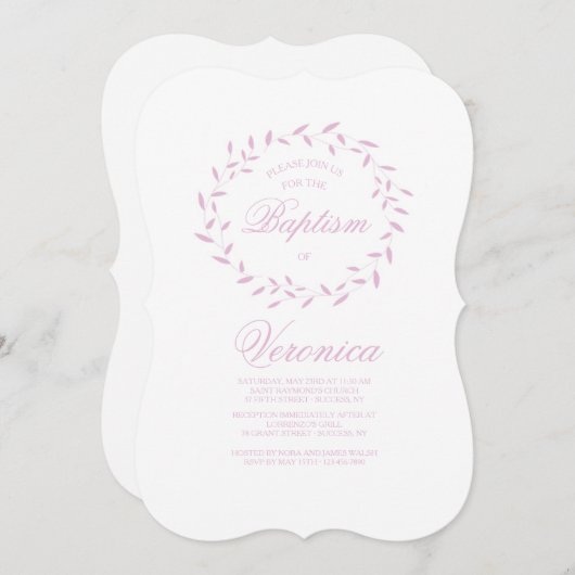 Invitation Wispy Wreath (Devant / Derrière)