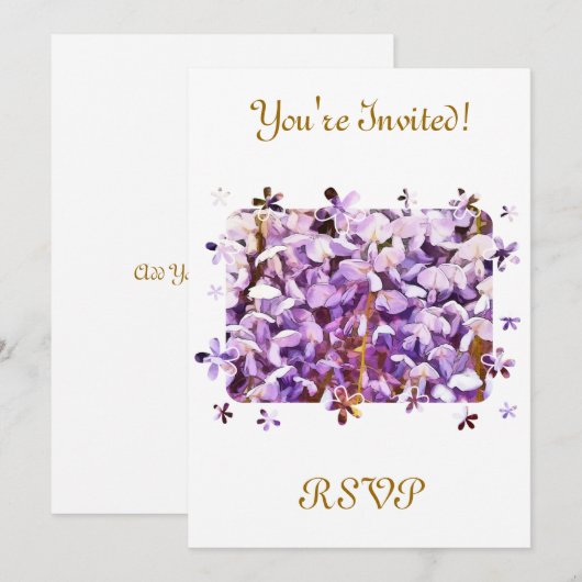 INVITATION WISTERIA (Devant / Derrière)
