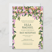 Invitation Wisteria Custom B'nai Bat Bar Mitzvah QR Code (Devant)