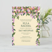 Invitation Wisteria Custom B'nai Bat Bar Mitzvah QR Code (Debout devant)