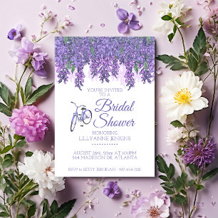 Invitation Wisteria Et Fête des mariées À Vélo