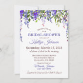 Invitation Wisteria Floral Mariage moderne (Devant)